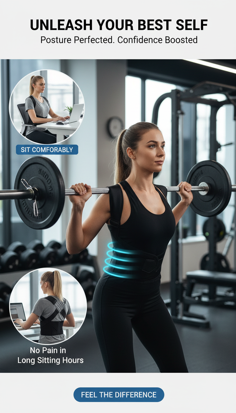 OLDIVA:Back Brace Posture Corrector for Men and Women,Adjustable Back Posture Belt Invisible