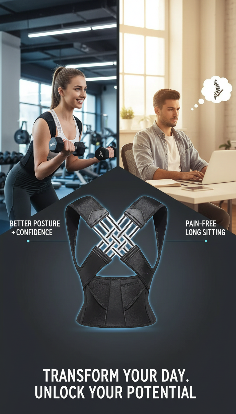 OLDIVA:Back Brace Posture Corrector for Men and Women,Adjustable Back Posture Belt Invisible